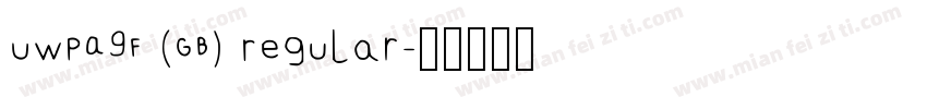 UWPA9F (GB) Regular字体转换